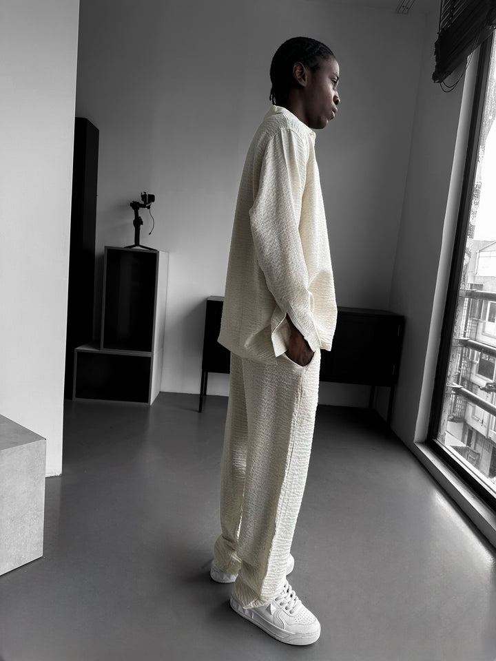 Oversize Muslin Long Sleeve Shirt - Cremé
