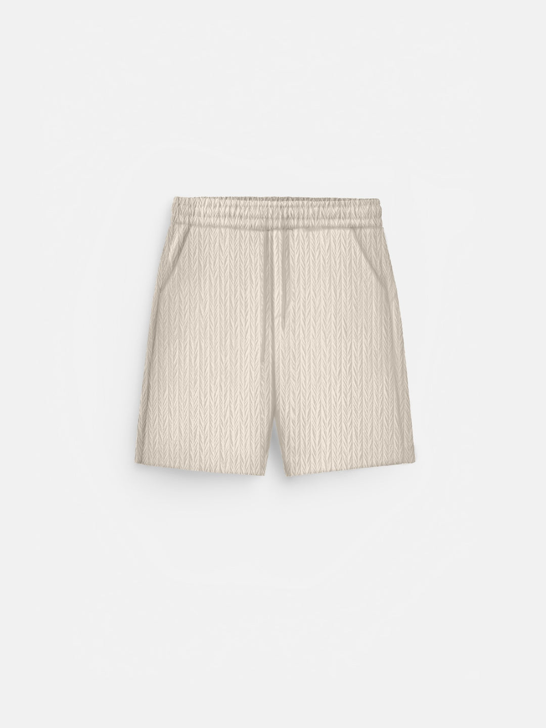 Loose Fit Structured Shorts - Beige