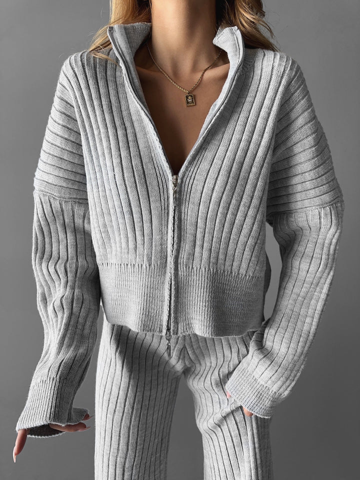 Skinny Knit Jacket - Grey