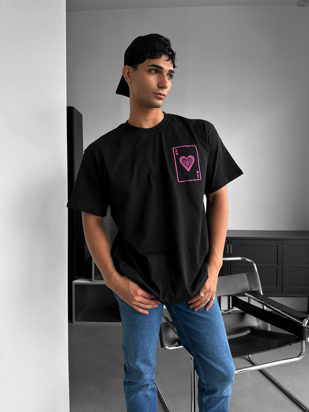 Oversize "EX" T-Shirt - Black and Lila