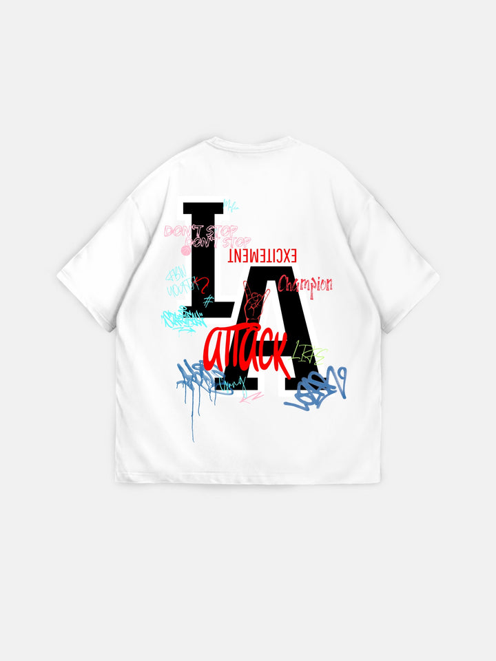 Oversize L.A T-shirt - Ecru