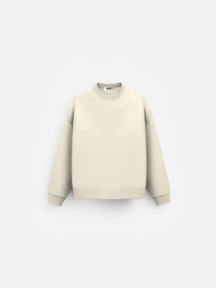 Oversize Basic Sweater - Antique White