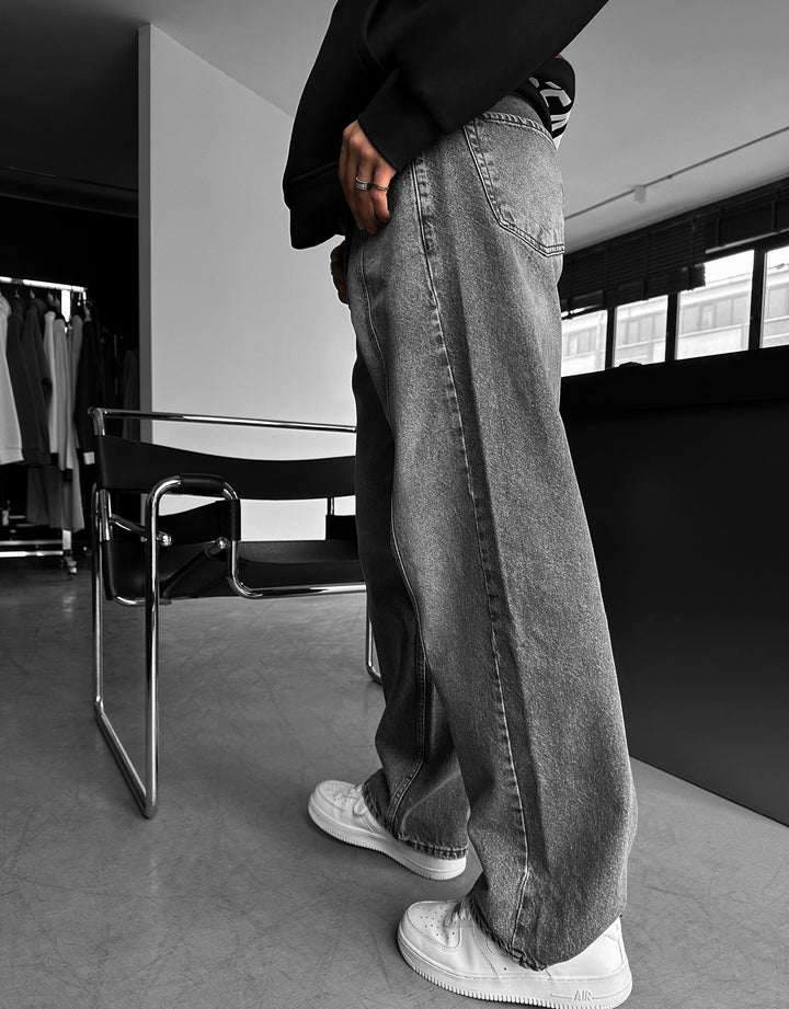Relax Baggy Front Line Fit Jeans - Anthracite