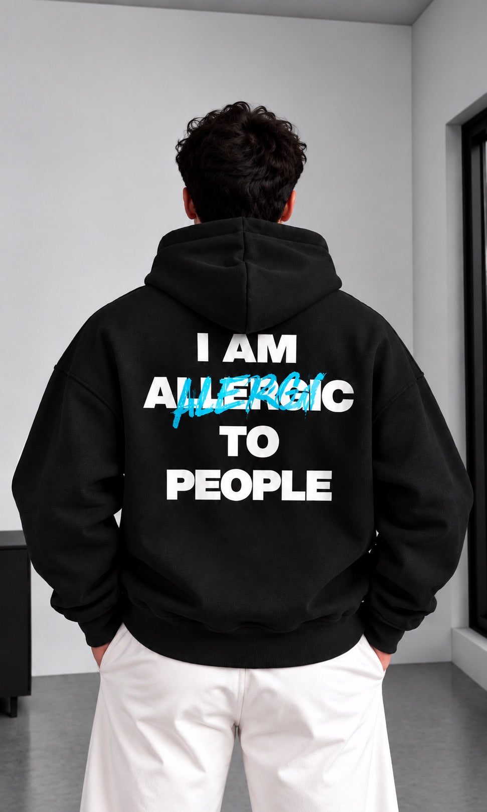 Oversize Allergic Hoodie - Black