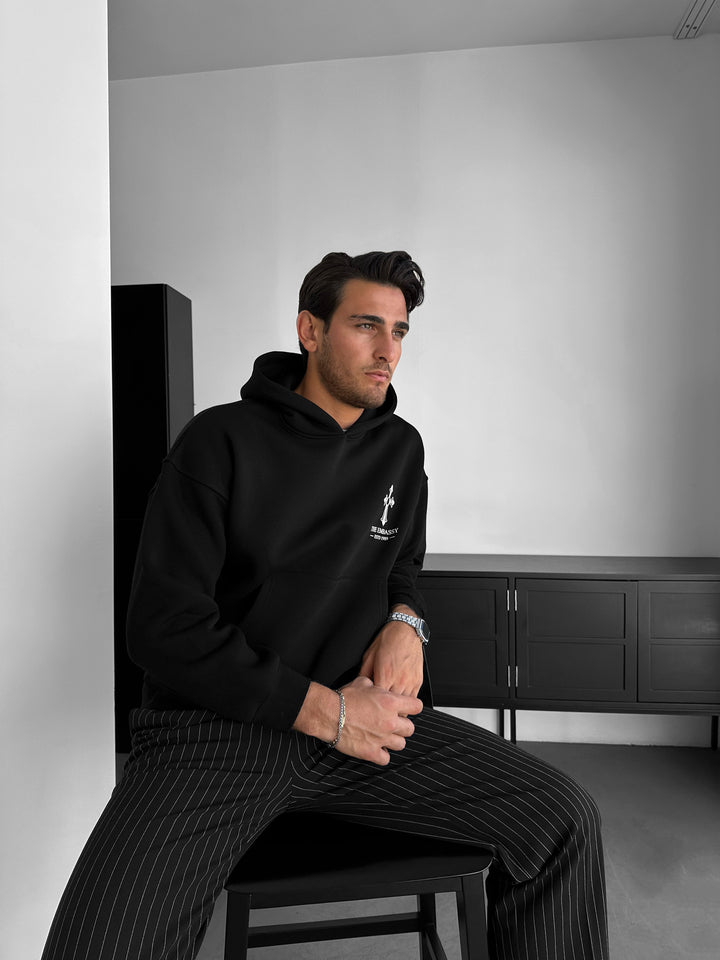 Oversize Angel Hoodie - Black