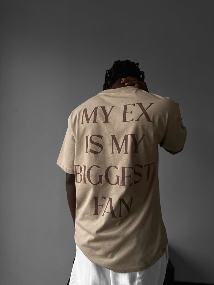 Oversize "EX" T-Shirt -Beige