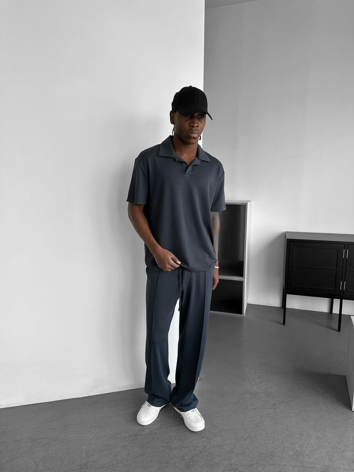 Loose Fit Polo T-shirt - Stormy Weather