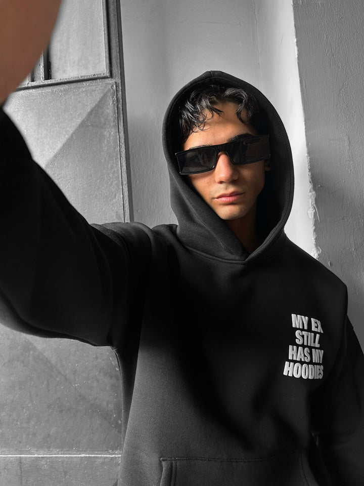 Oversize EX Part II Hoodie - Black and White