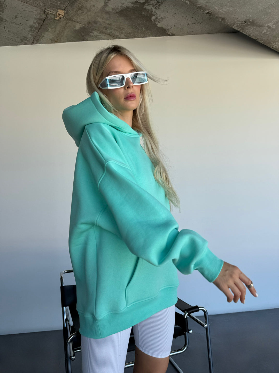 Oversize Basic Hoodie - Beveled Glass