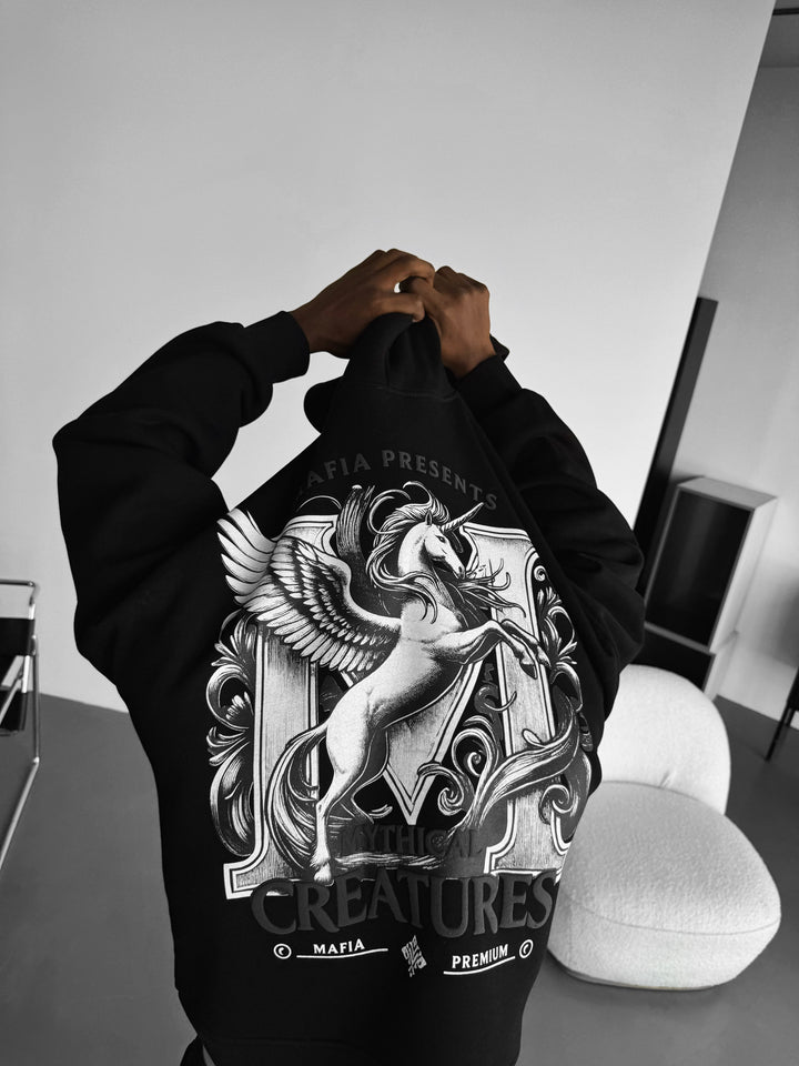 Oversize Creatures Hoodie - Black