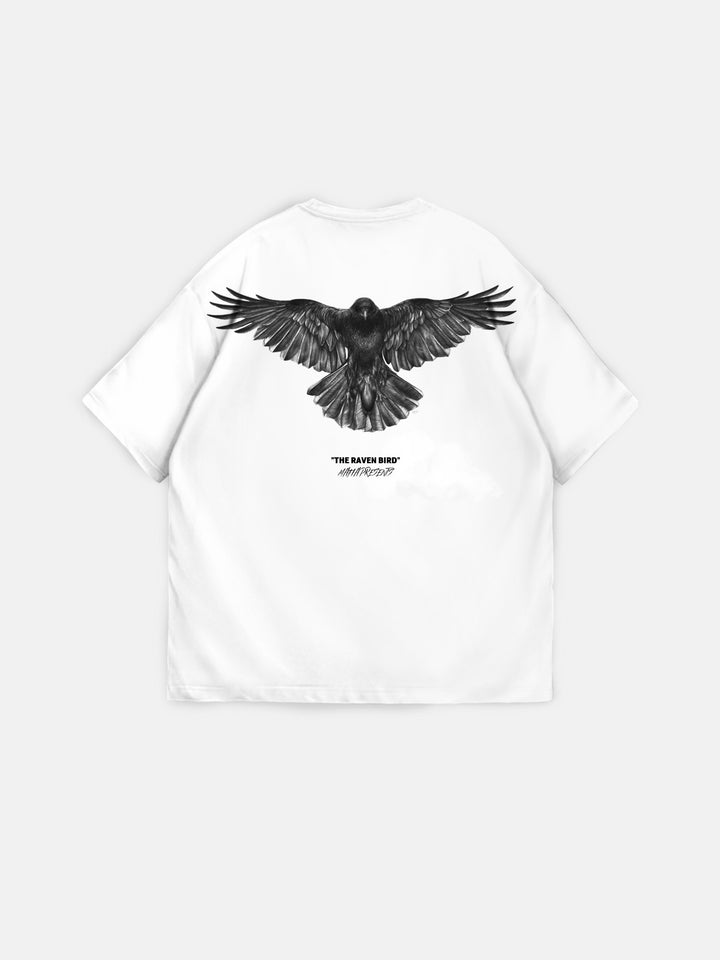 Oversize Crow T-shirt - Ecru