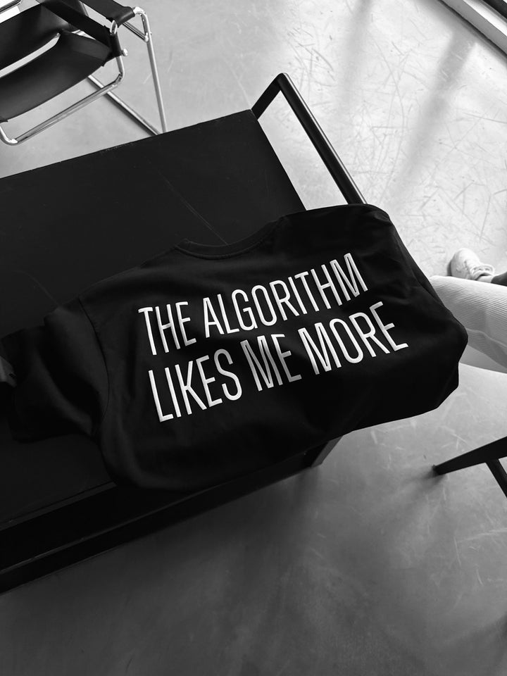 Oversize "Algorithm" T-Shirt - Black and White