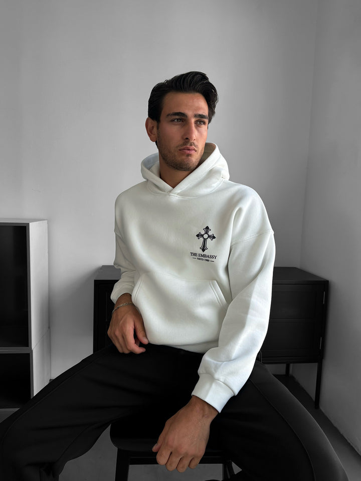 Oversize Angel Hoodie - White