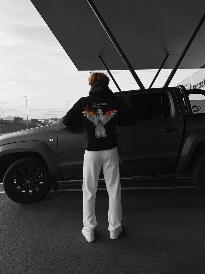 Oversize Divine Rebirth Hoodie - Black
