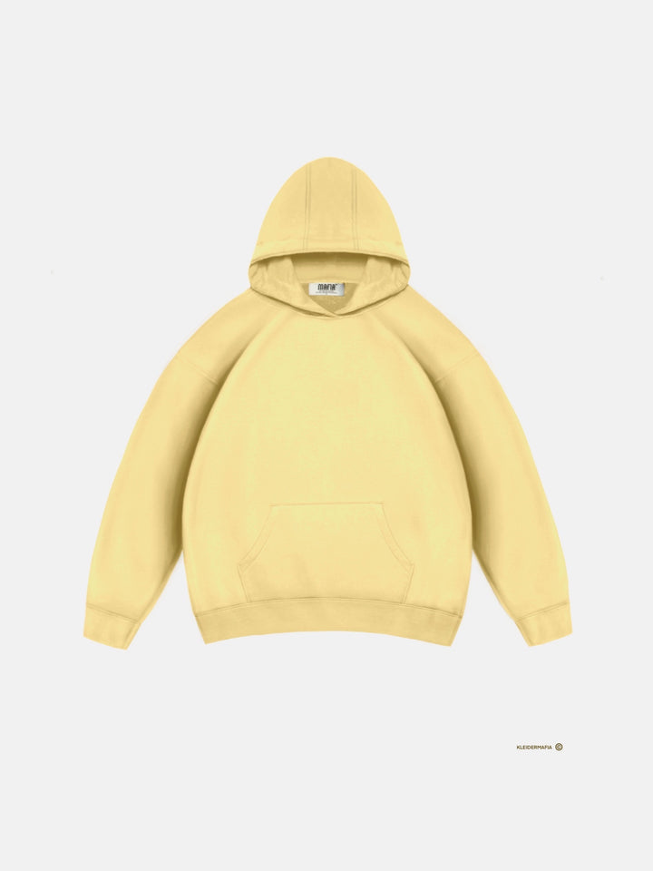 Oversize Basic Hoodie - Yellow