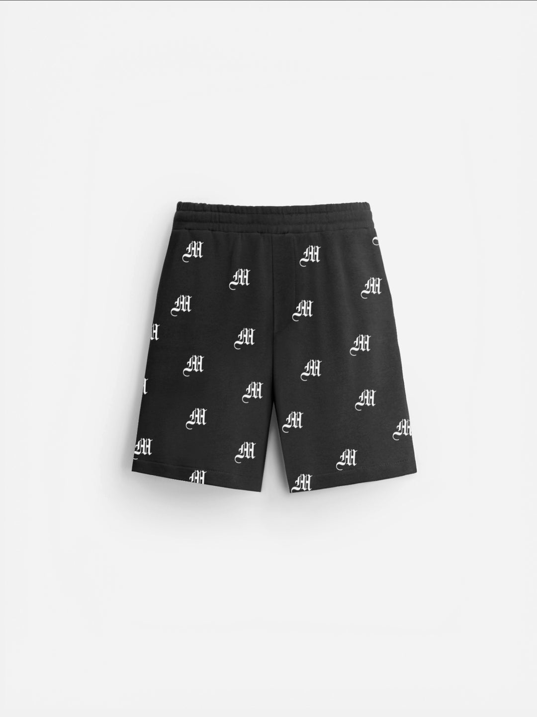 Loose Fit Initial Shorts - Black