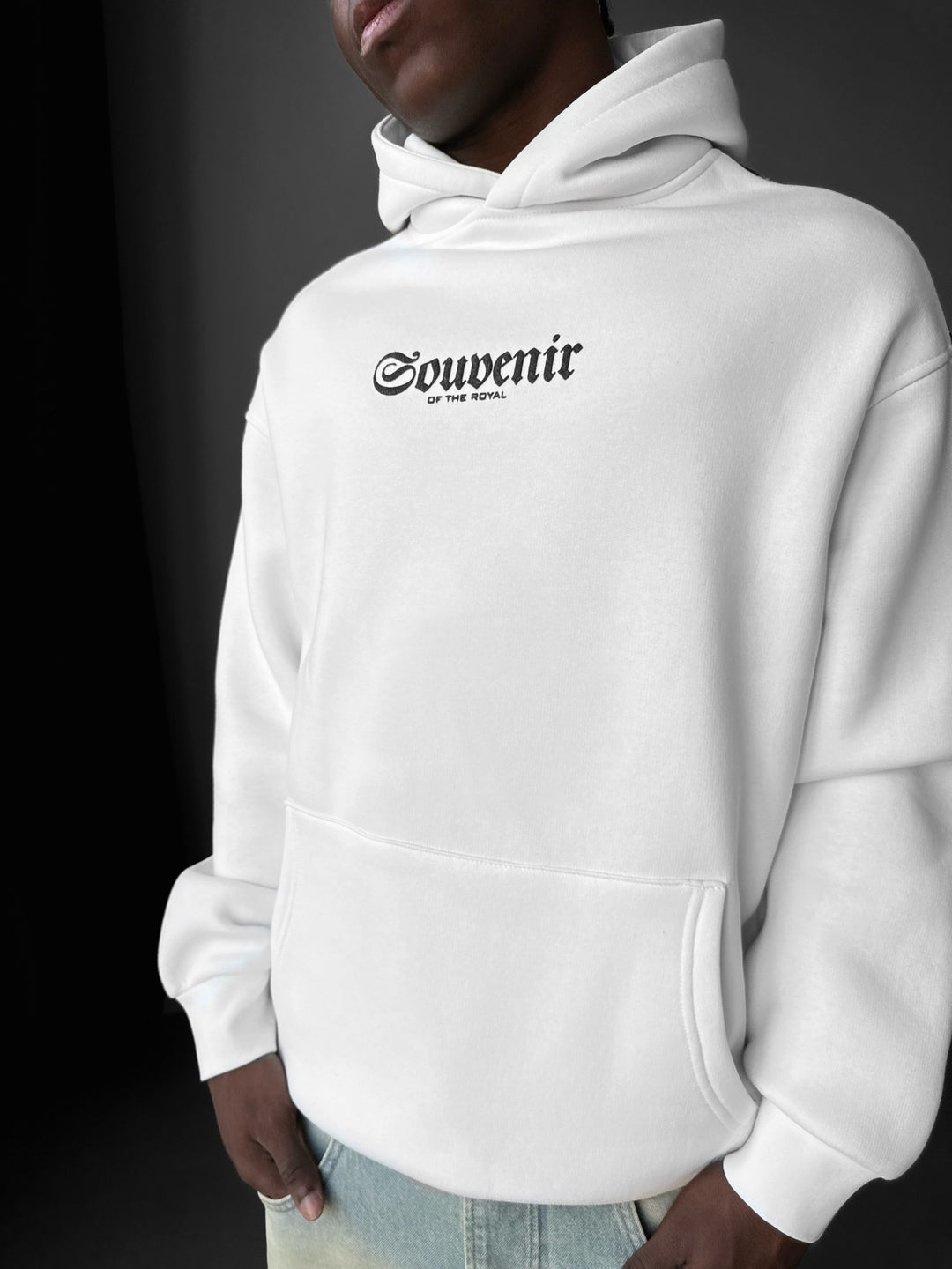 Oversize Souvenir Hoodie - White and Red