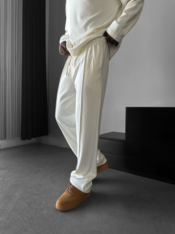 Modal Pleated Trousers -Ecru