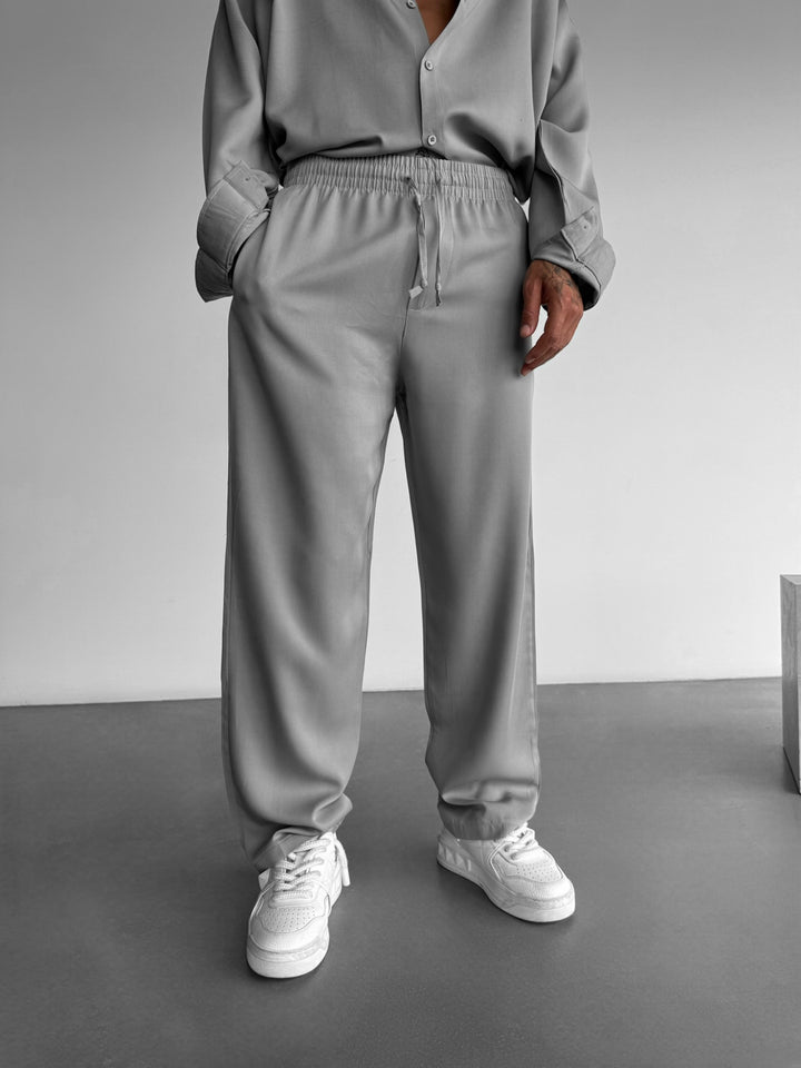 Baggy Tencel Trousers - Grey