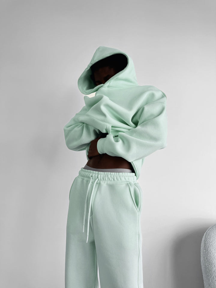 Oversize Basic Hoodie - Misty Jade