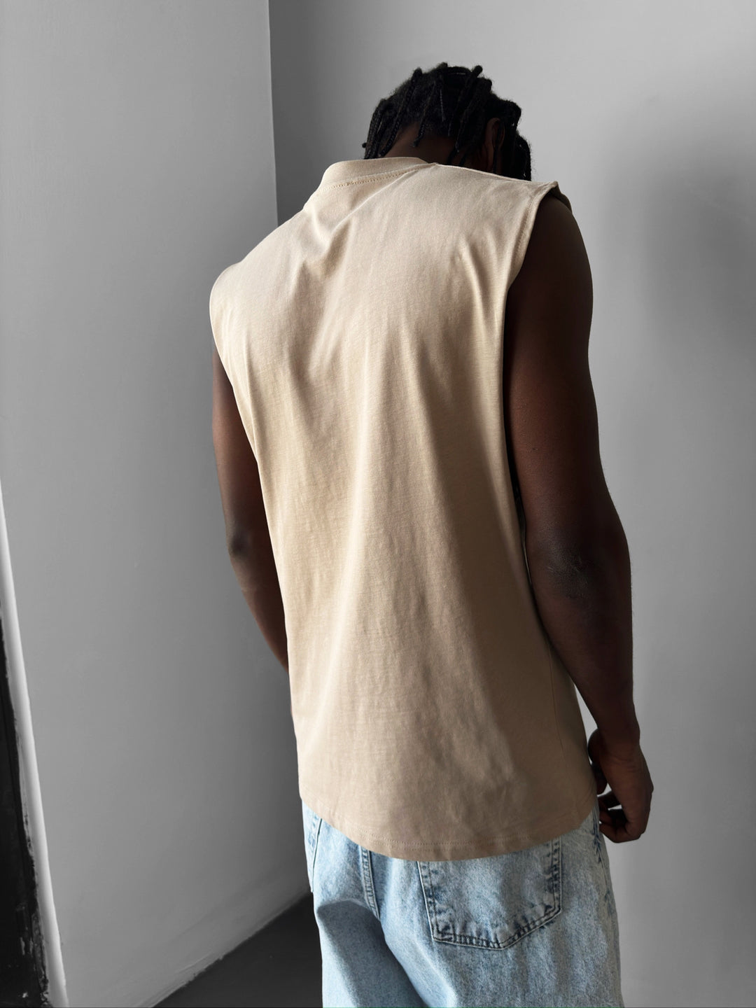 Oversize Basic Tanktop - Beige