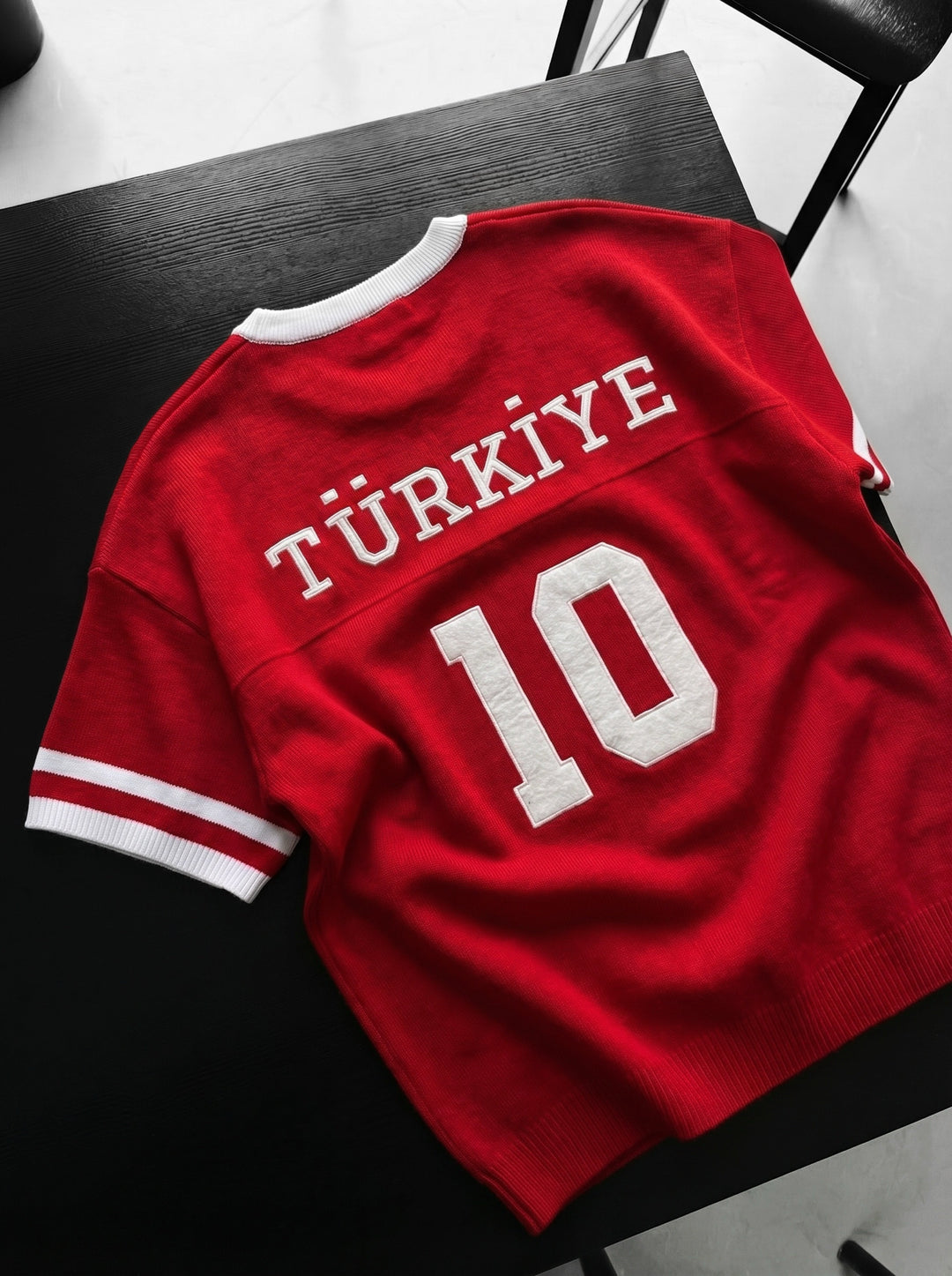 Oversize Türkiye Knit T-shirt - Red