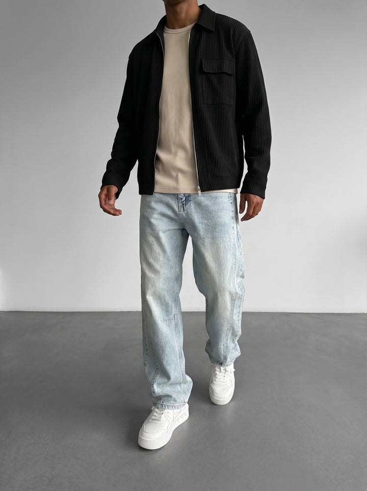 Relax Fit Line Jeans - Light Blue