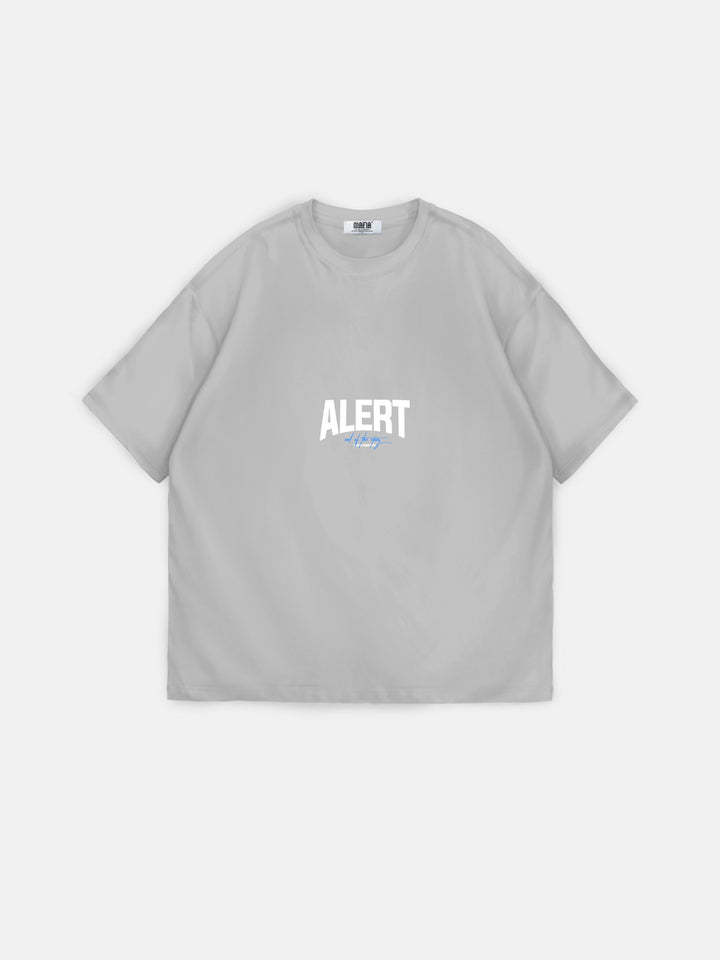 Oversize Alert T-Shirt- Grey