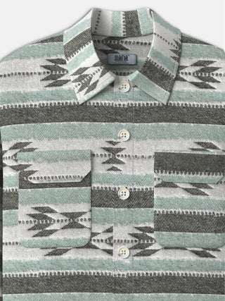 Oversize Shirt with Pattern - Mint