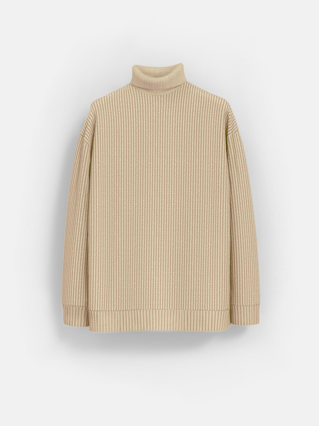 Oversize Collar Knit Sweater - Bone