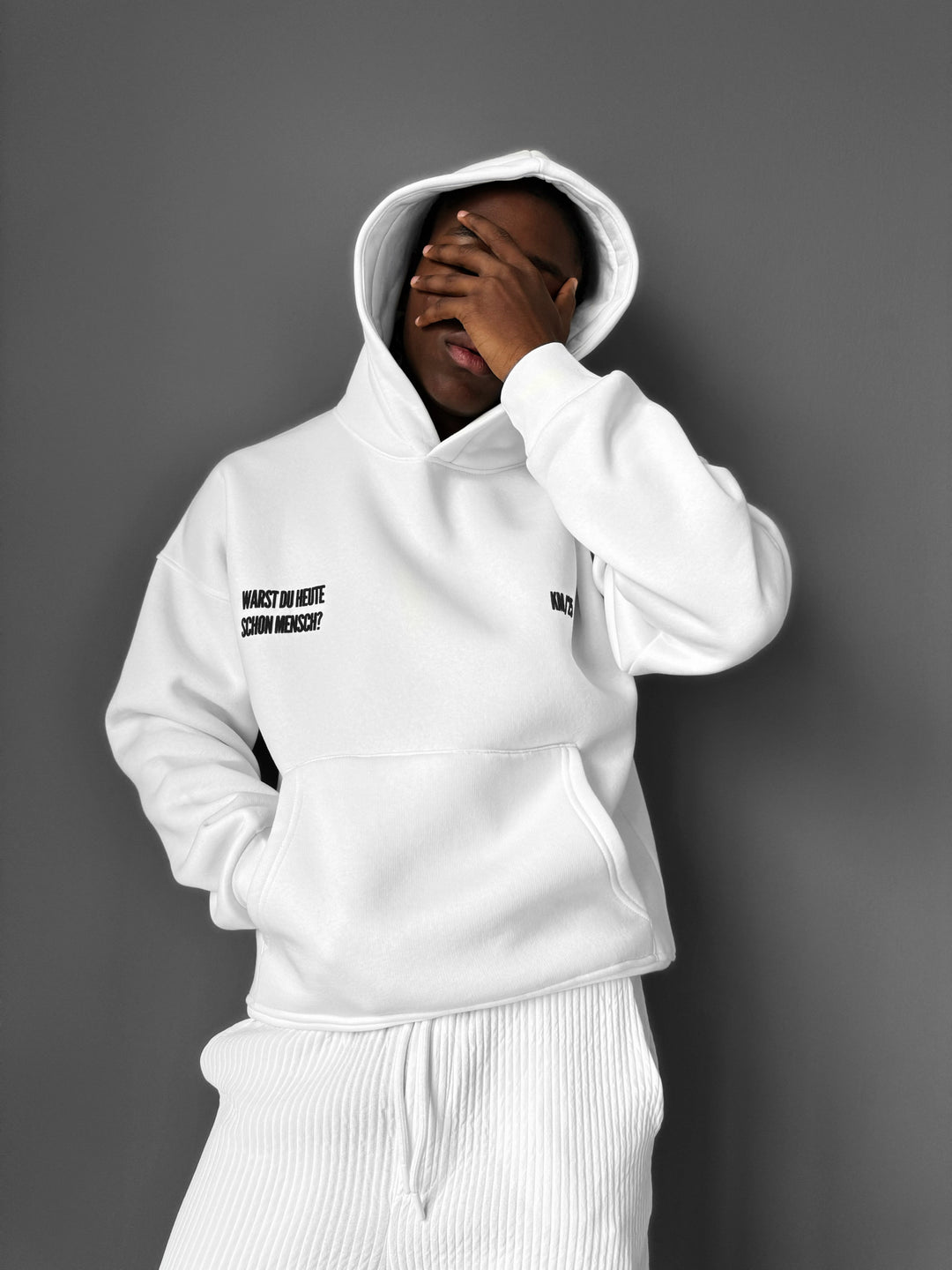 Oversize Mensch Hoodie - White