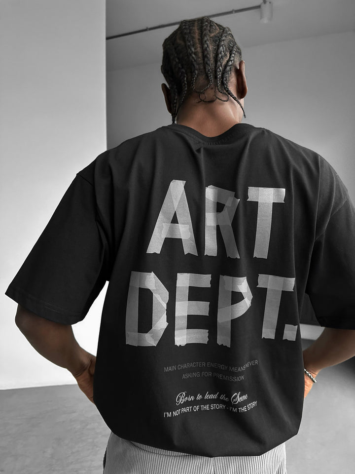 Oversize Art Dept. T-shirt - Black and Anthracite