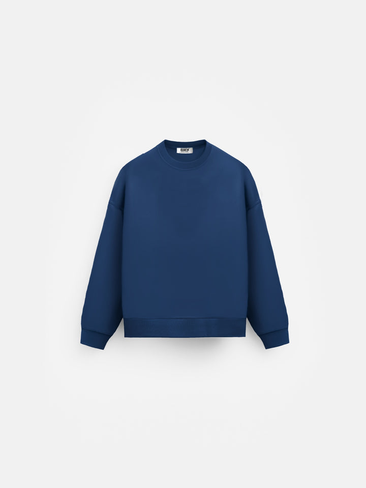 Oversize Basic Sweater - Navy Peony