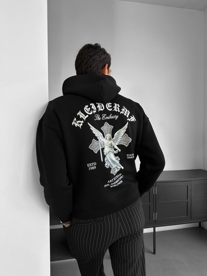 Oversize Angel Hoodie - Black
