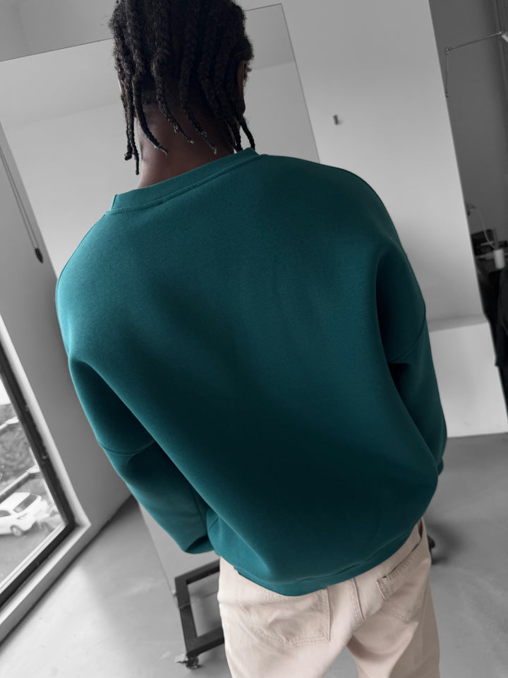 Oversize Basic Sweater - Sea Moss