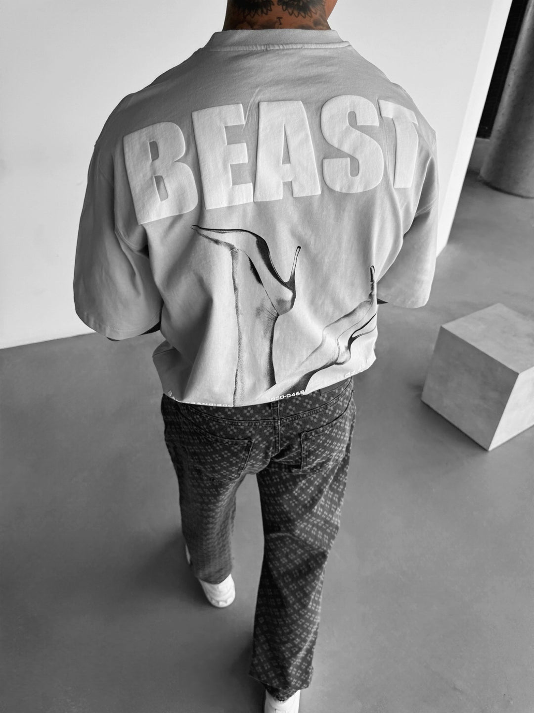 Oversize Beast T-shirt - Grey