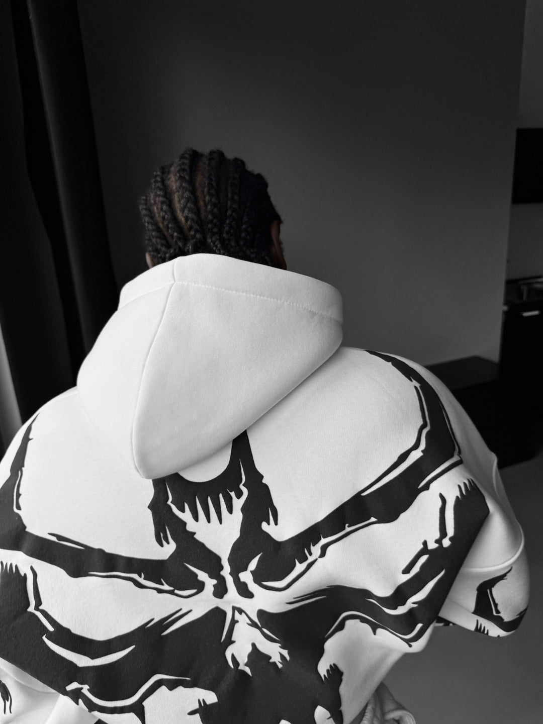 Oversize Ghost Hoodie - White