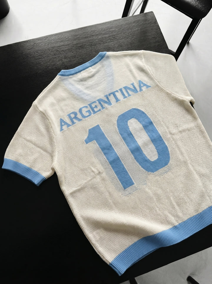 Oversize Argentina Knit T-shirt - White