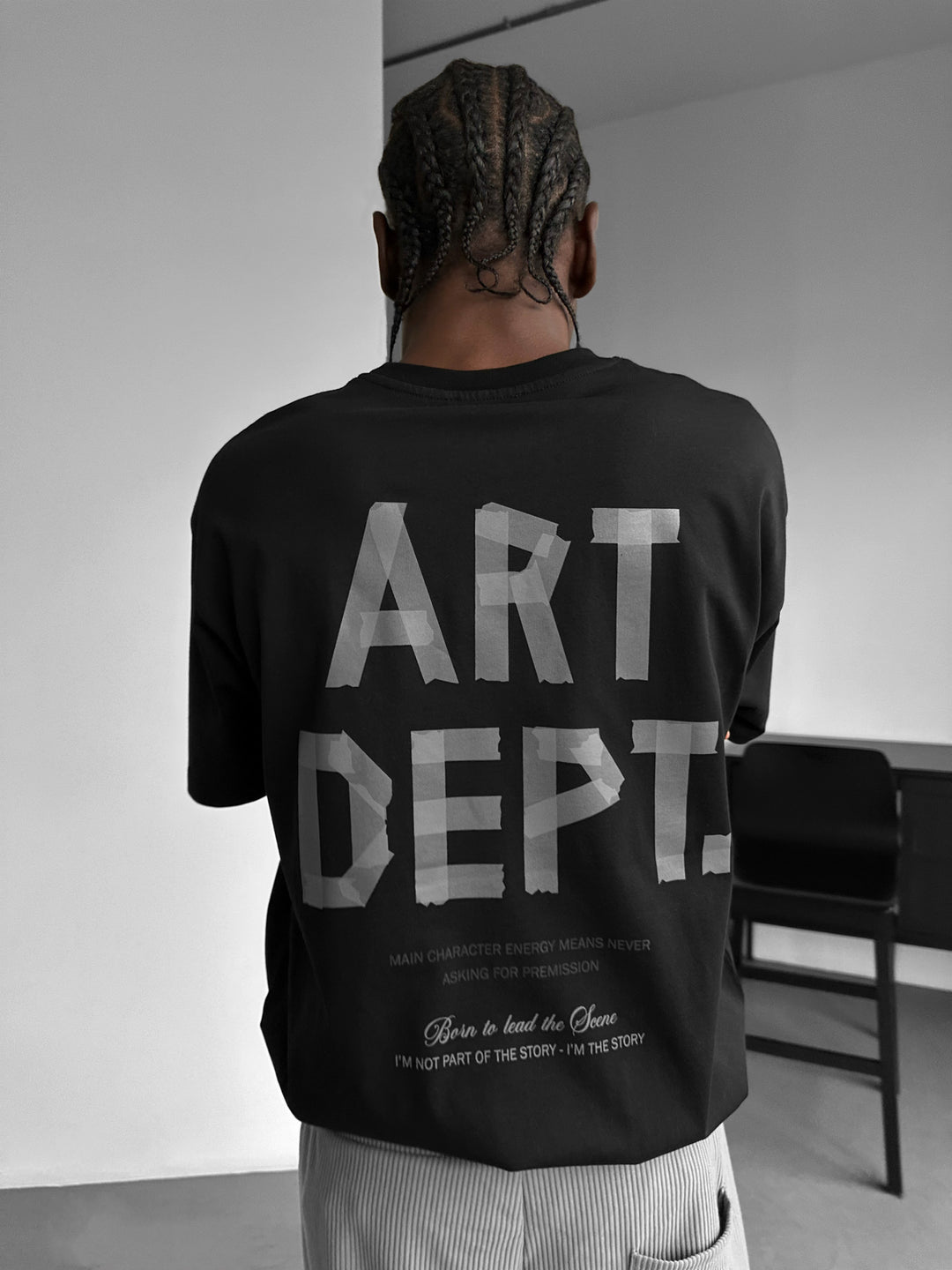 Oversize Art Dept. T-shirt - Black and Anthracite