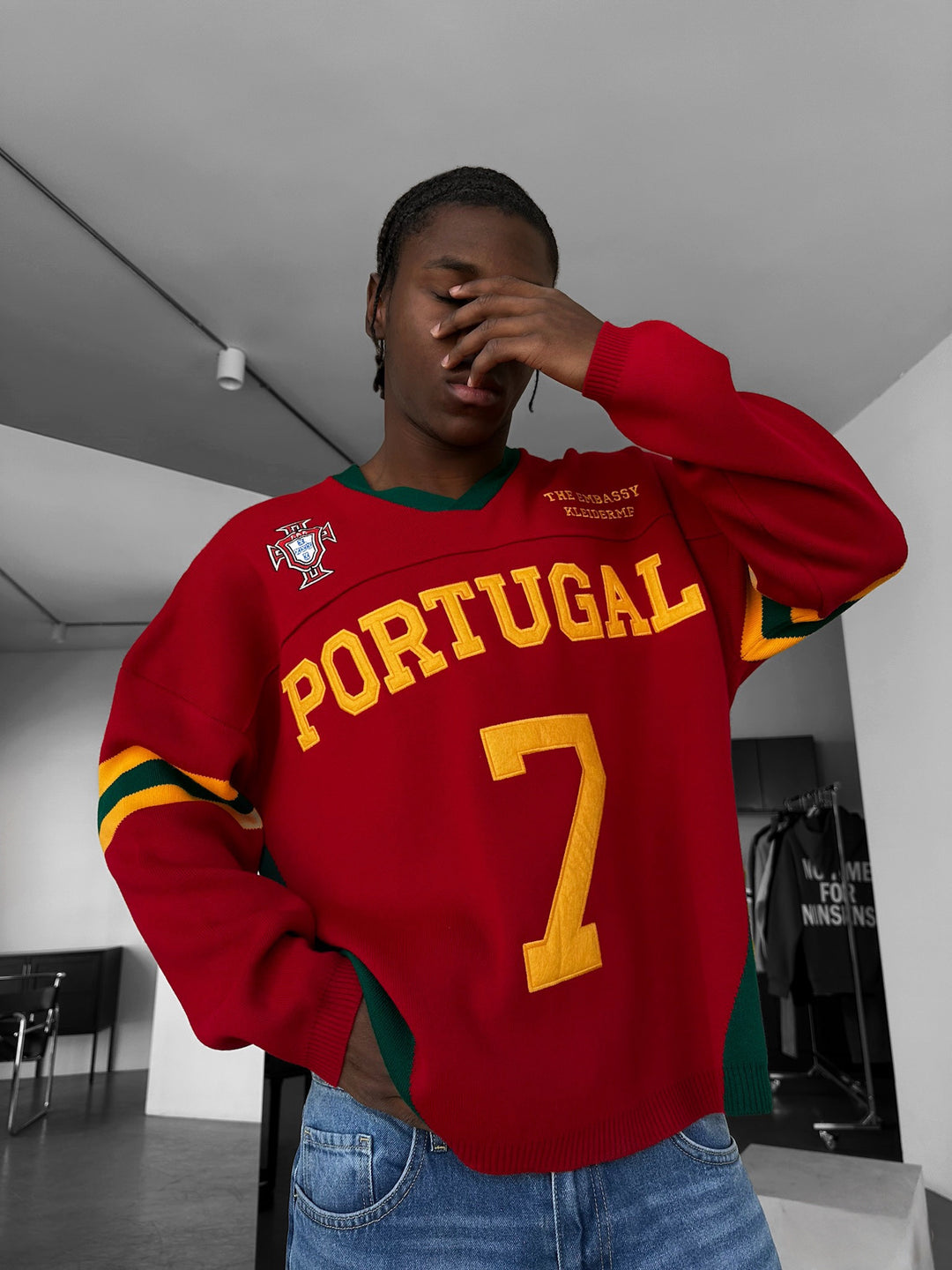 Oversize Portugal Knit Sweatshirt - Bordeaux
