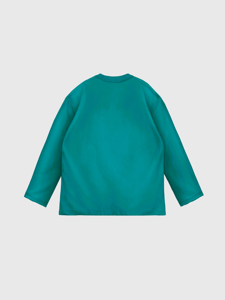 Loose Fit Basic Sweater - Ocean