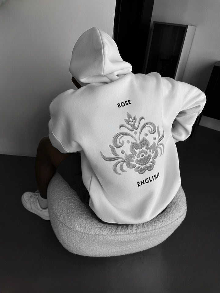Oversize Damask Hoodie - Ecru