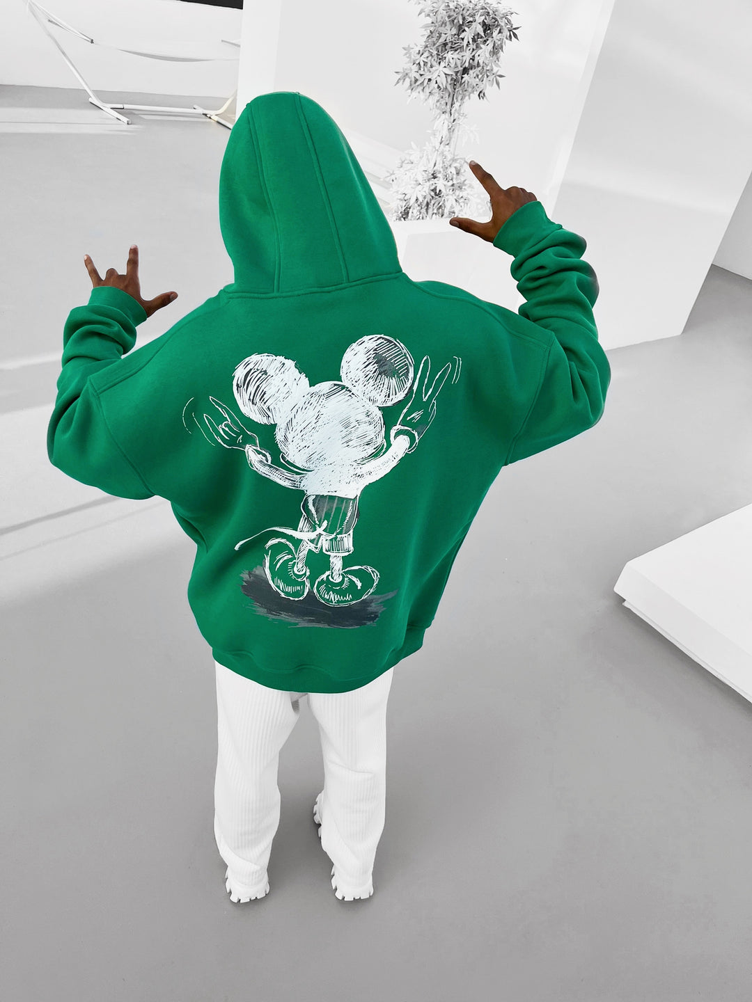 Oversize Mouse Hoodie - Green