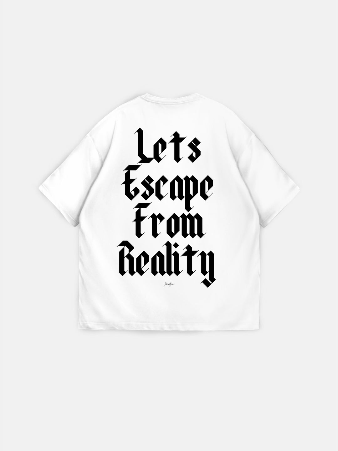 Oversize Let's Escape T-shirt - Ecru