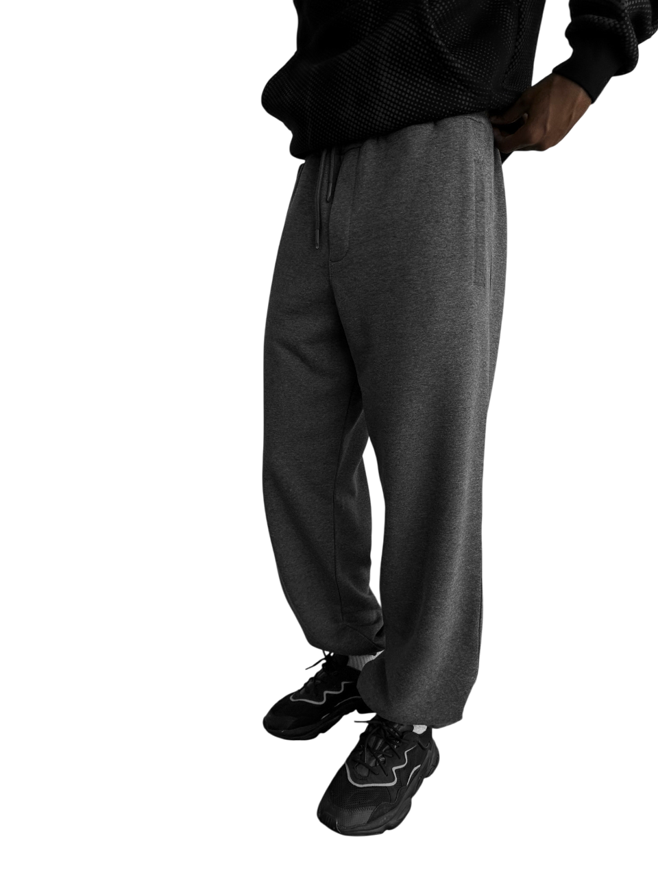 Loose Fit Basic Jogger - Anthracite Melange