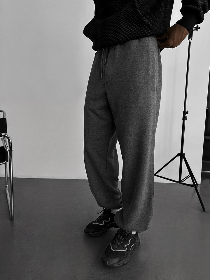 Loose Fit Basic Jogger - Anthracite Melange