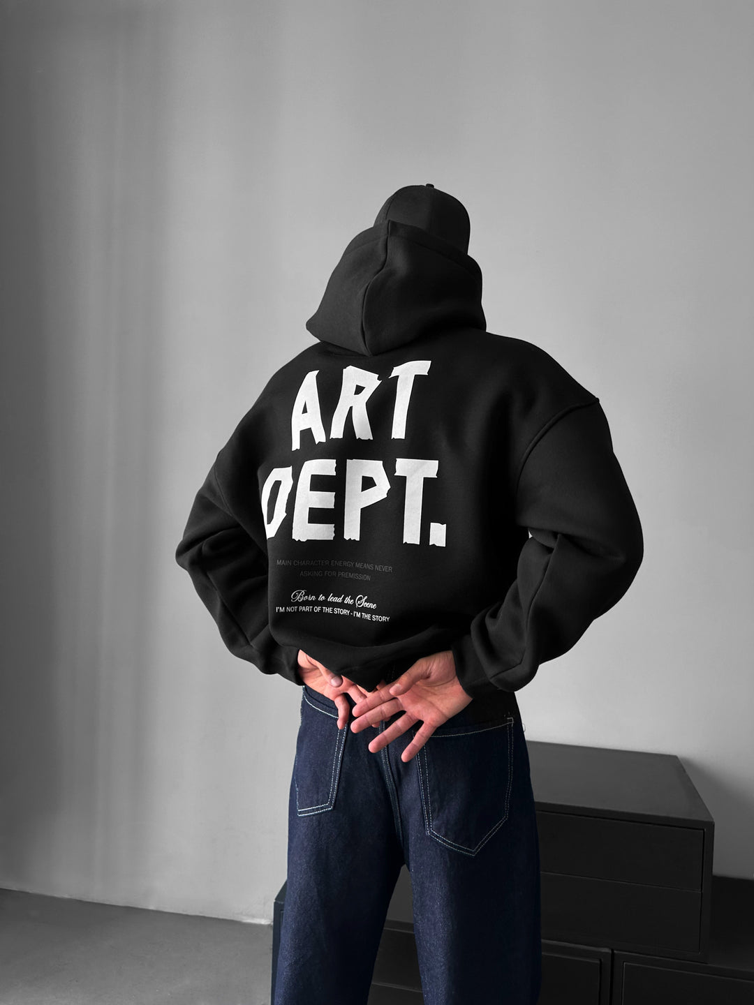Oversize Art Dept. Hoodie - Black