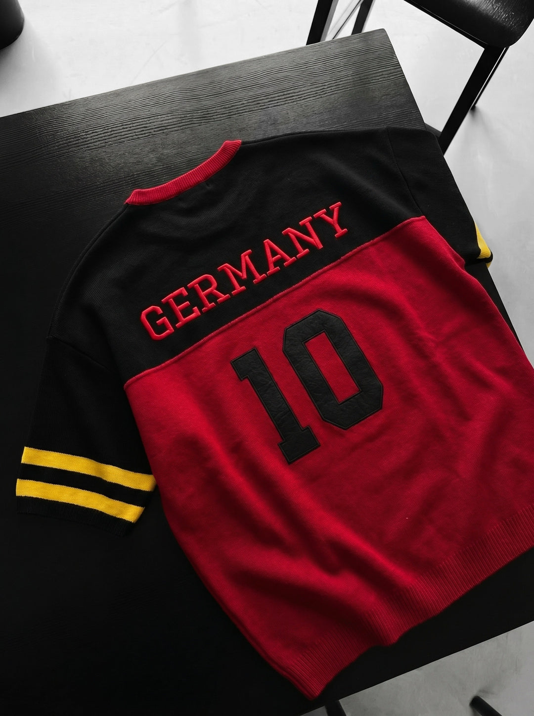 Oversize Germany Knit T-shirt - Red
