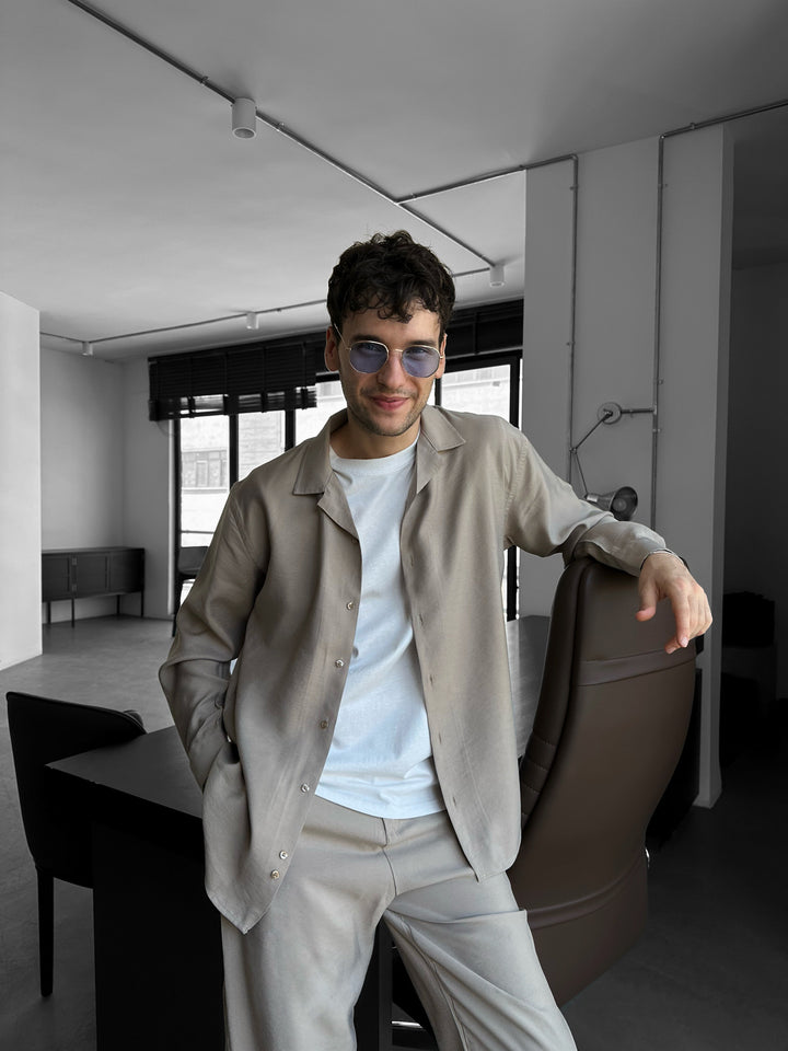 Regular Fit Shirt - Beige