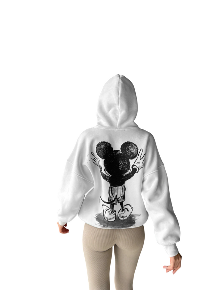 Oversize Mouse Hoodie - White